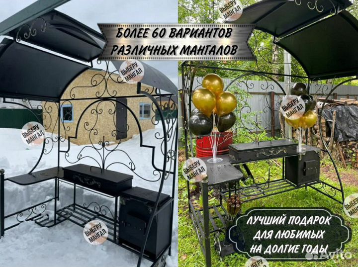 Мангал с крышей