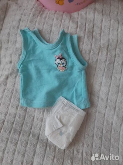 Кукла беби бон 45см с одеждой и кроваткой