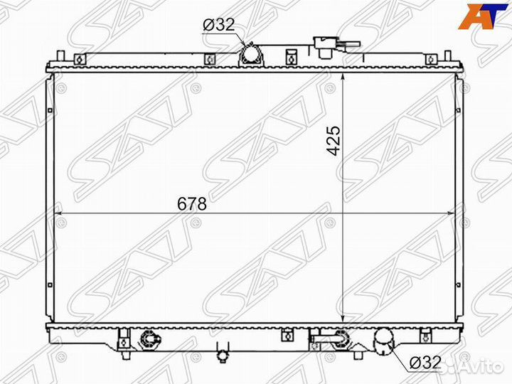 Радиатор охлаждения Хонда Одиссей 95-99