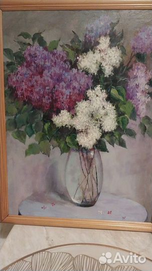 Картина маслом на холсте Сирень