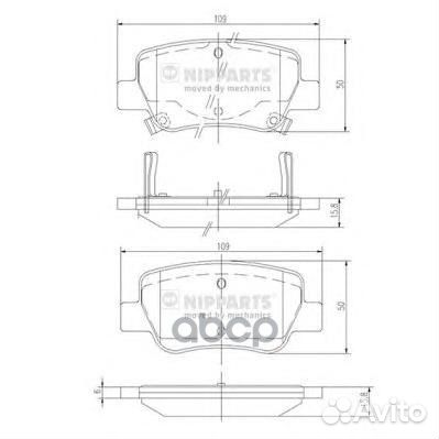 N3612042 Колодки тормозные toyota avensis 09- з