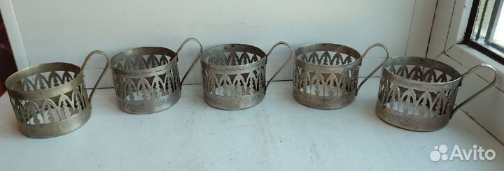 Подстаканники мельхиор, алюминий СССР