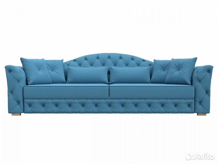 Диван прямой Артис, рогожка, амур голубой. Москва