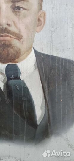 Картина холст масло Ленин