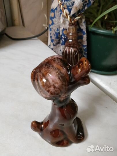 Статуэтка пудель. Керамика