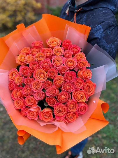 51 роза 80см с доставкой. Розы оптом