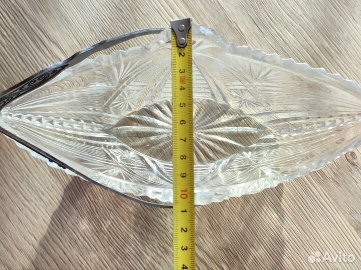 Ваза хрустальная СССР Конфетница Салатник Ладья