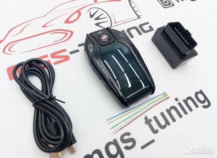 Смарт ключ Buick дизайн BMW черный с экраном