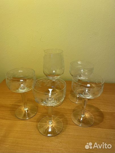 Фужеры бокалы стаканы рюмки стекло СССР