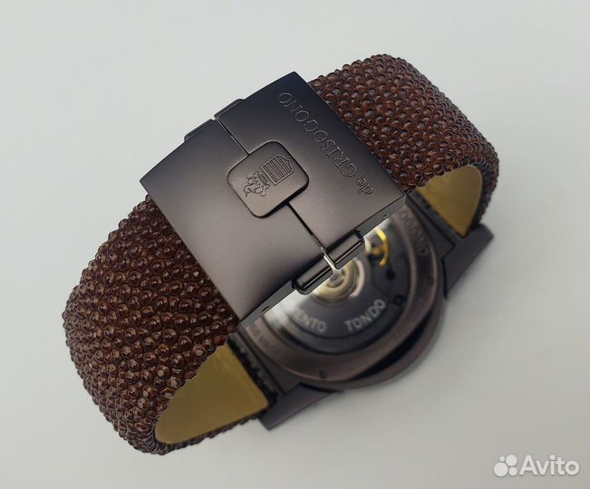 DeGrisogono Tondo Unisex Watch in 18kt Black Gold