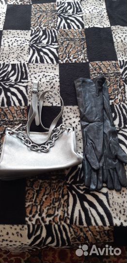 Перчатки женские кожаные