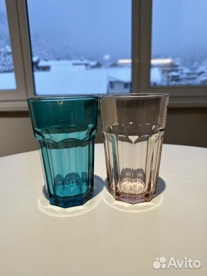 Стаканы IKEA Pokal розовые/бирюзовые