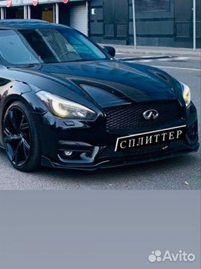 Сплиттер на передний бампер Infiniti