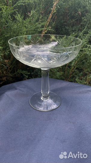 Ваза для фруктов конфетница на ножке СССР