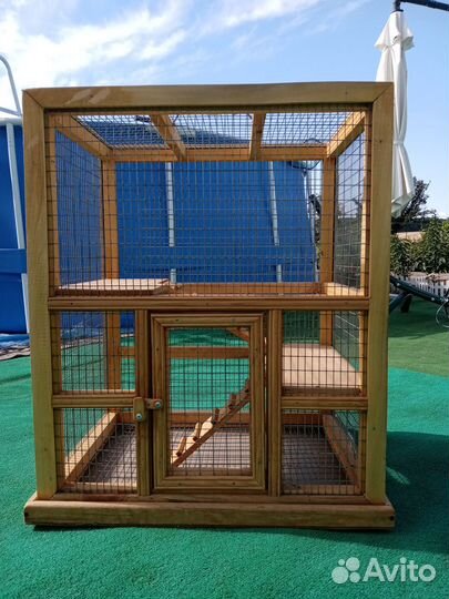 Деревянная клетка ручной работы для питомца