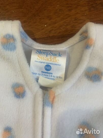 Флисовый конверт Halo пеленания sleepsack swaddle