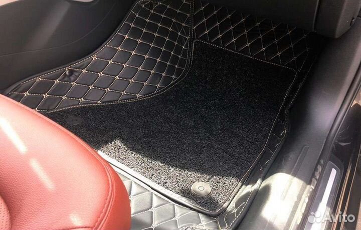 Автомобильные коврики из экокожи 3d
