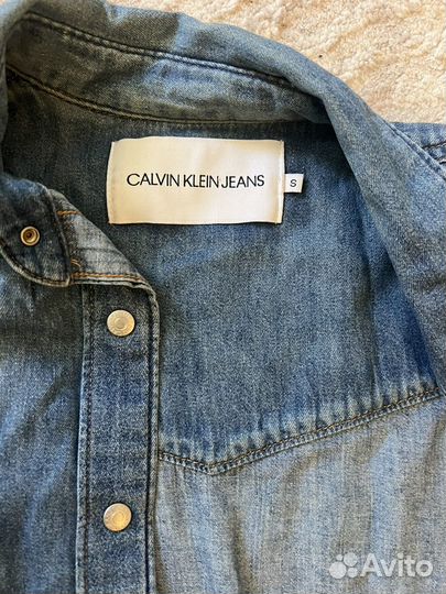 Джинсовая рубашка calvin klein