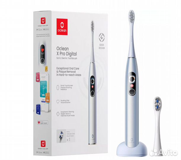 Электрическая зубная щетка Oclean X Pro digital серебристый