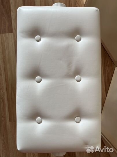 Банкетка для пианино регулируемая белая