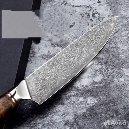 Набор ножей Дамасская сталь, белая тень