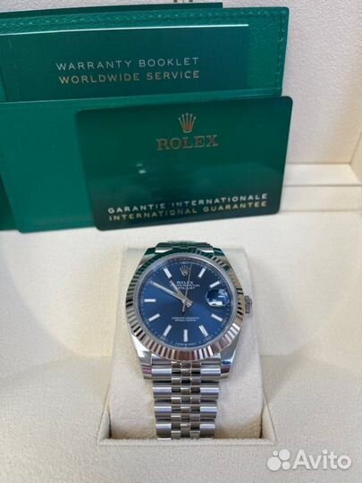 Часы rolex datejust 41mm blue jubilee