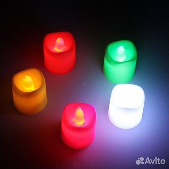 Мерцающая LED свеча белая