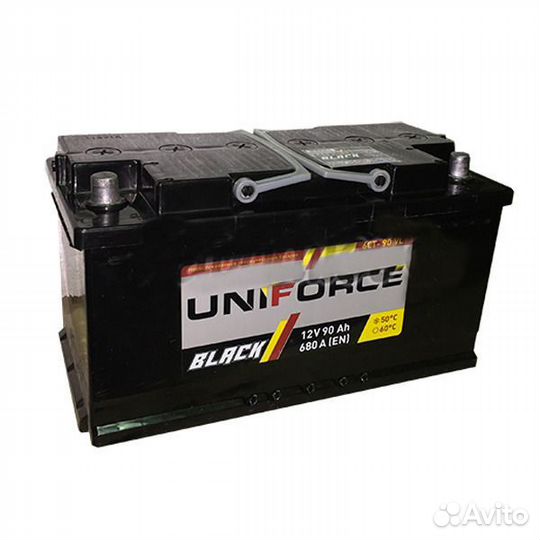 90 Ач Аккумулятор UniForce Black 6ст-90 акб пр.пол