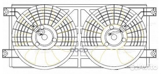 Вентилятор радиатора Ssang Yong Kyron (05) /Act