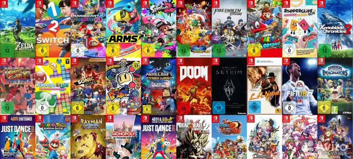 Игры для nintendo switch картриджи любые игры недо