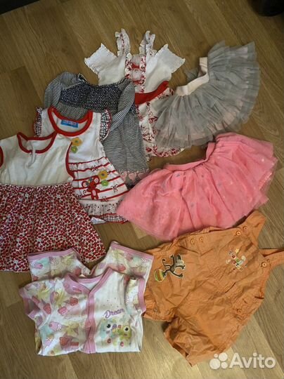 Вещи пакетом на девочку 74-86