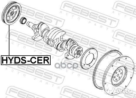 Шкив коленвала (6 ребер) hyds-CER Febest