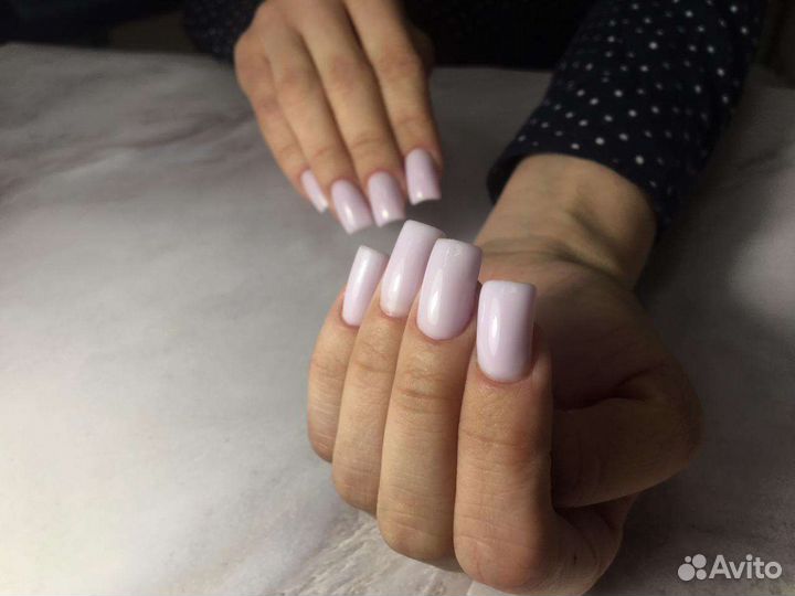 Маникюр, покрытие гель лаком, наращивание