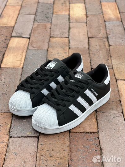 Кроссовки adidas superstar черные 36-46