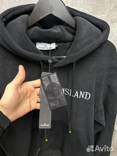 Stone island свитшот флисовый
