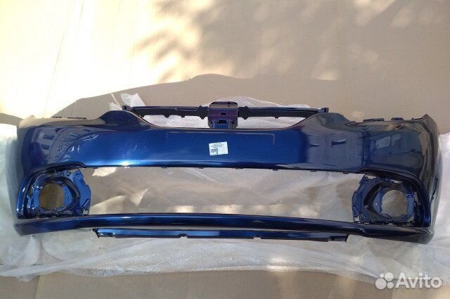 Бампер передний Логан - 2 Синий сапфир D42