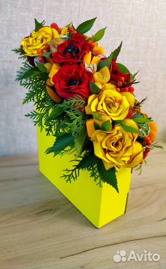 Съедобный букет в папке