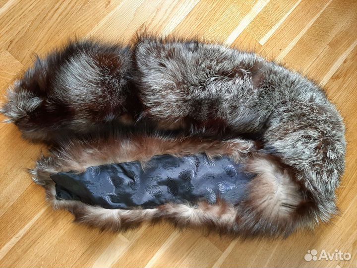 Меховой воротник чернобурка