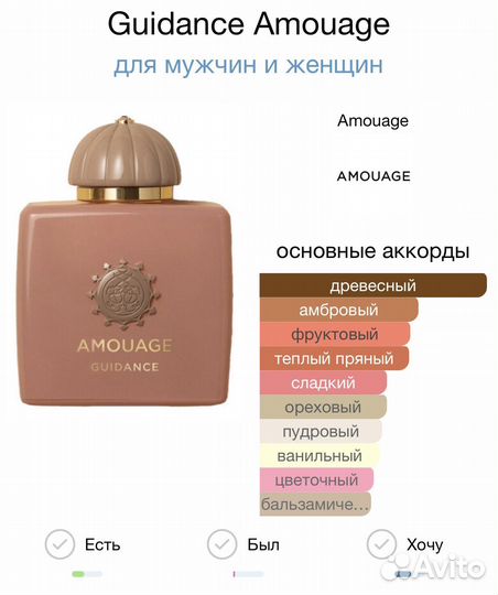 Guidance Amouage 40 мл Духи Парфюм Тестер