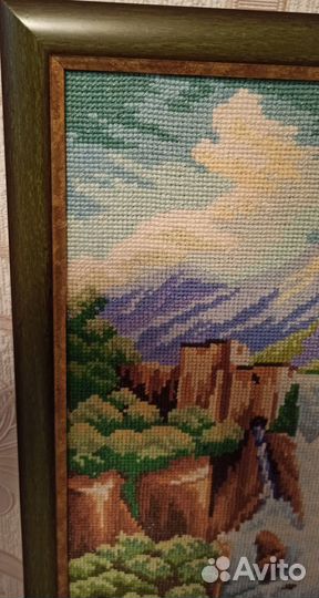 Картина вышитая крестиком, ручная работа