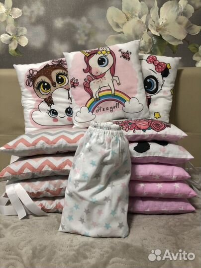 Новый комплект бортиков в детскую кроватку