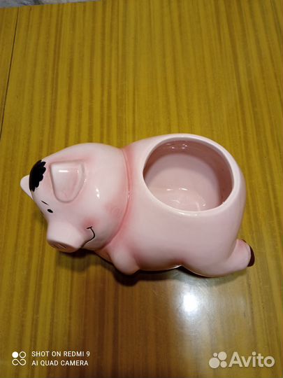 Кашпо керамическое для цветов Поросёнок