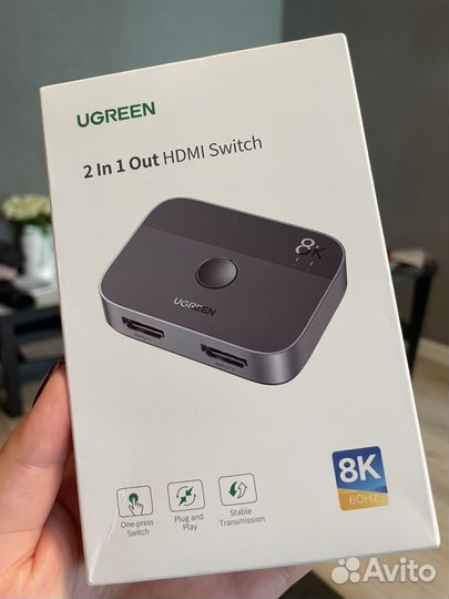 Переключатель hdmi 2.1 ugreen 8K60Hz