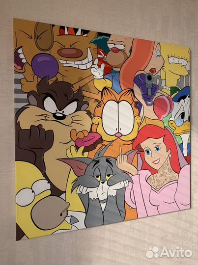 Картина Disney. Холст. 80х80. Поп-арт
