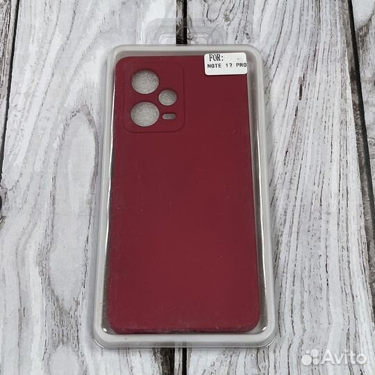 Чехoл для Xiaоmi Rеdmi Note 12 Pro вишневый