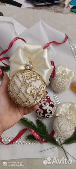 Шары на ёлку ручной работы