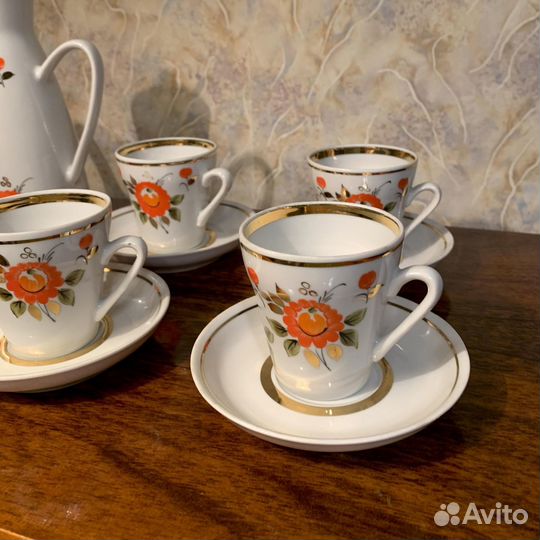 Сервиз кофейный, с росписью