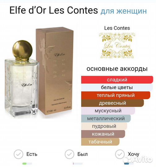 Духи женские Elfe d’Or Les Contes