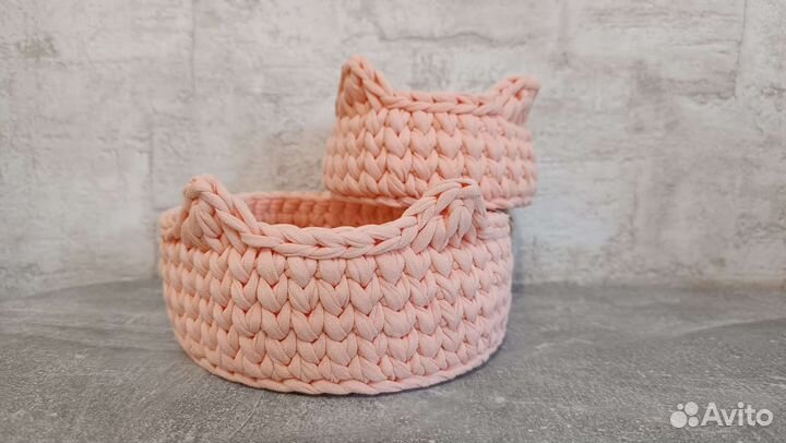 Набор интерьерных корзин с ушками 2шт