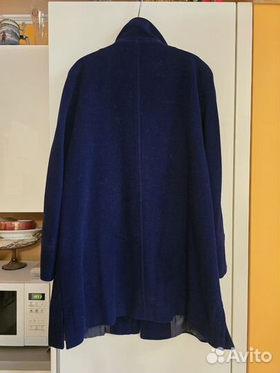 Пальто женское демисезонное 46 48 темносинее